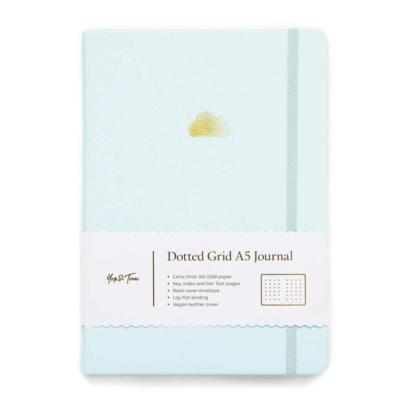 Eggshell Blue Cloud A5 Dot Grid Journal