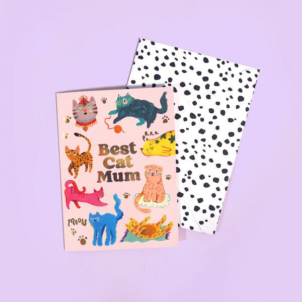 Best Cat Mum Mother's Day Card