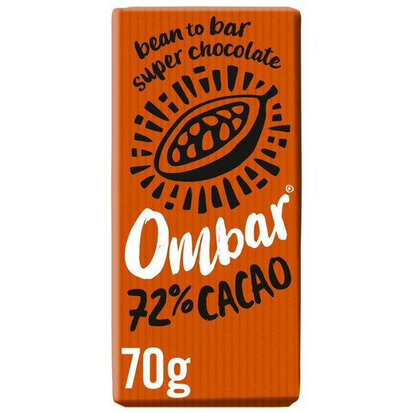Ombar 72% Cacao Dark Chocolate Bar 70g