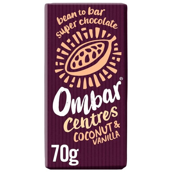 Ombar Coconut and Vanilla filled Dark Chocolate Bar 70g