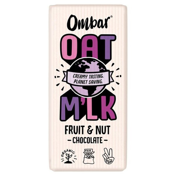Ombar Oat Milk Fruit and Nut MIlk Chocolate Bar 70g Paper Tiger