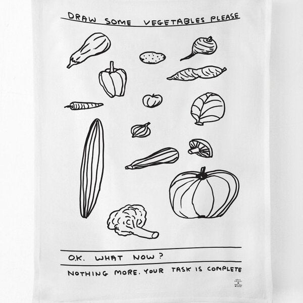 Draw Some Vegetables Tea Towel