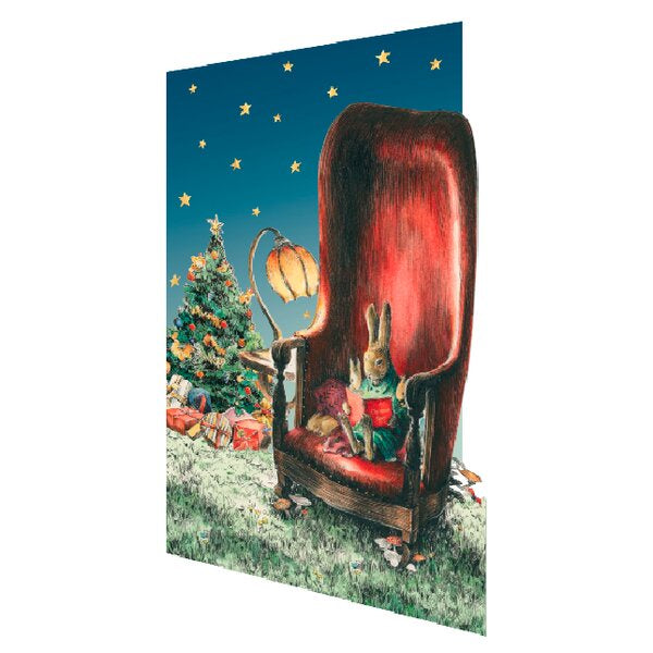 Rabbit Storytime Christmas Card