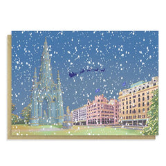 Princes Street Gold Foil Christmas Card