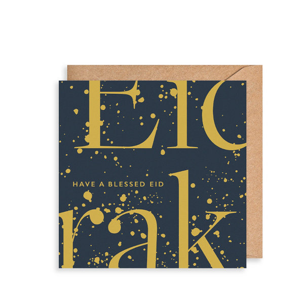Have A Blessed Eid Navy Card