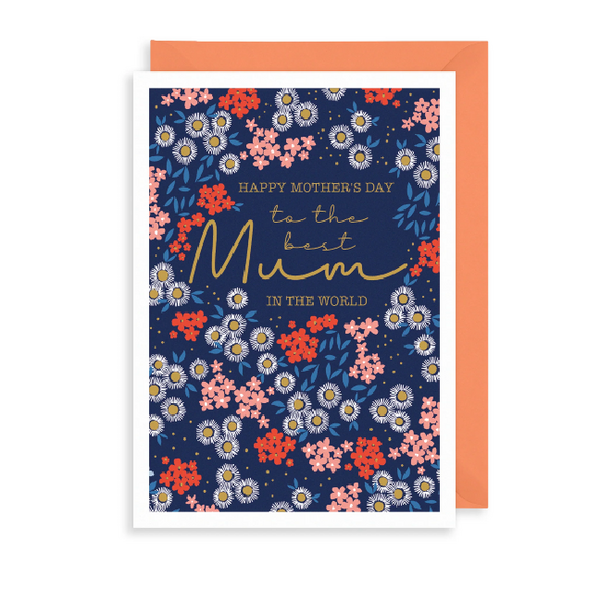 Best Mum in the World Florals Card - Paper Tiger