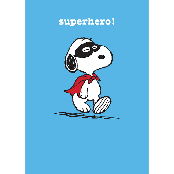 Superhero Snoopy Card