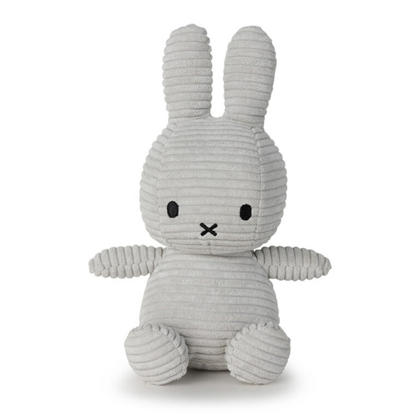 Soft Grey Miffy Corduroy Soft Toy