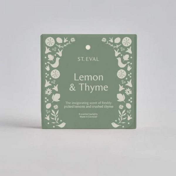 Lemon & Thyme Scented Summer Folk Tealights