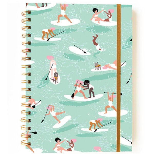 Women Paddleboarding Lined Notebook