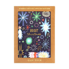 Festive Stars Pack of 6 Charity Christmas Cards