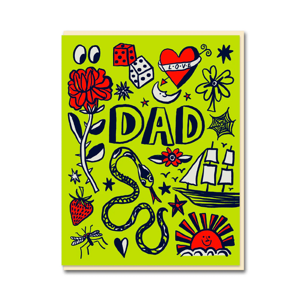 Dad Tattoo Card