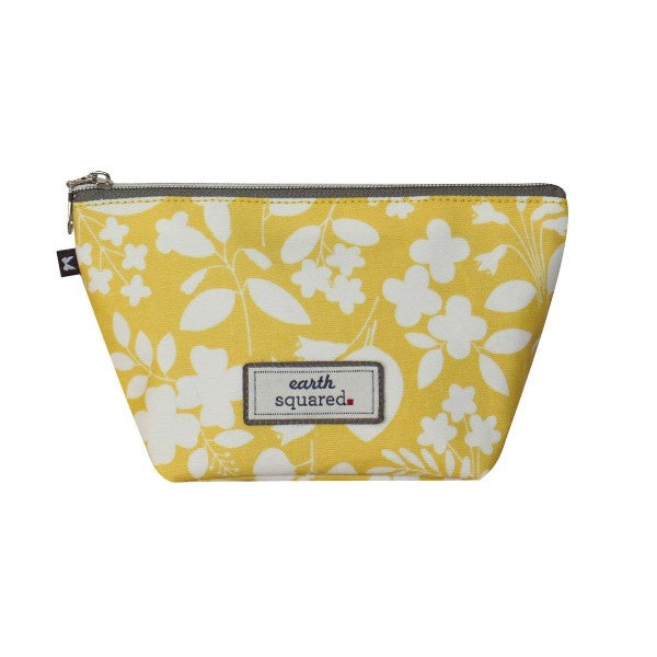 Sherbet Yellow Oil Cloth Make up Bag