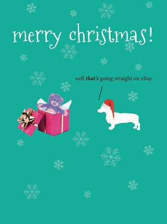 Christmas Card - Frankie Dog Ebay