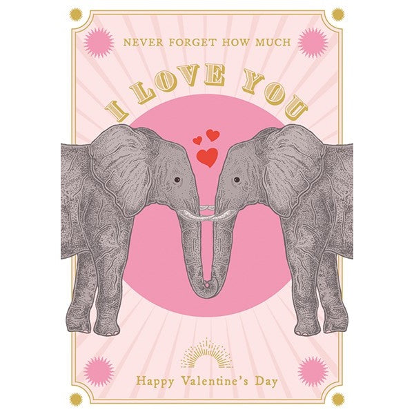 Never Forget Elephants Card