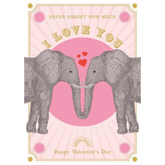 Never Forget Elephants Card
