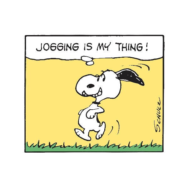 Jogging Square Snoopy Card