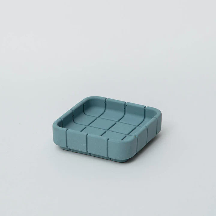 Tile Square Dish Steel Blue
