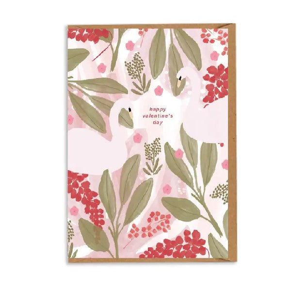 Valentine's Day Swans Card
