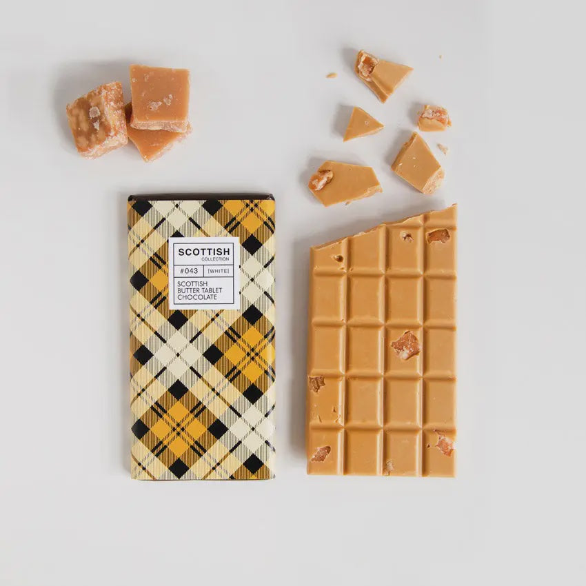 Scottish Butter Tablet White Chocolate Bar 100g