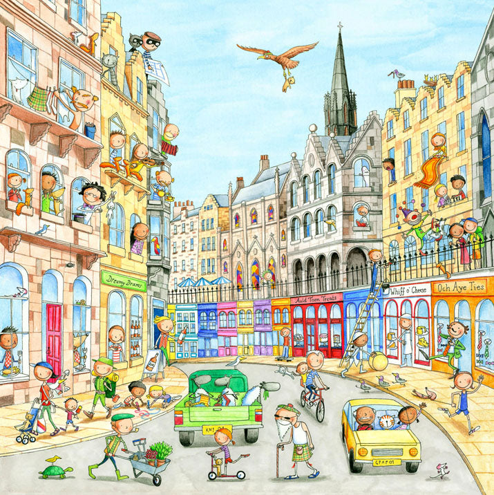 A View Of Victoria Street Gingerpaws Square Card