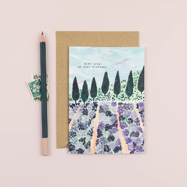 With Love Vineyard Birthday Card