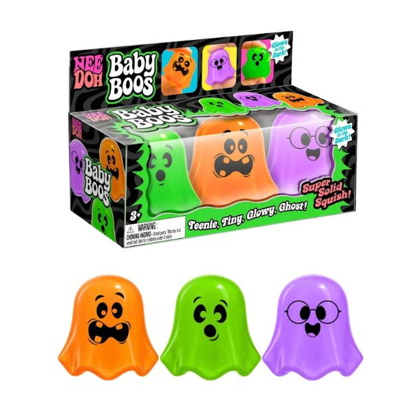 NeeDoh Pack Of 3 Glow In The Dark Baby Boo's