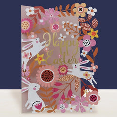 Pink Bunnies Easter Card
