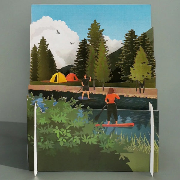 Paddle Board Miniature World Card