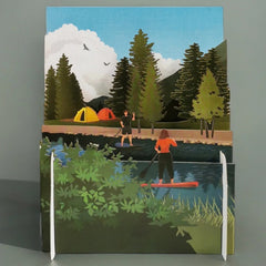 Paddle Board Miniature World Card