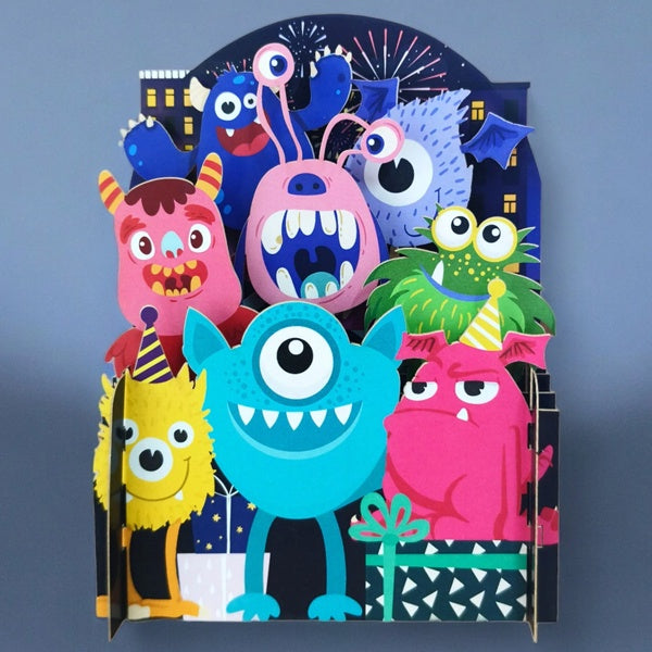 Monster Party Pop Up Card