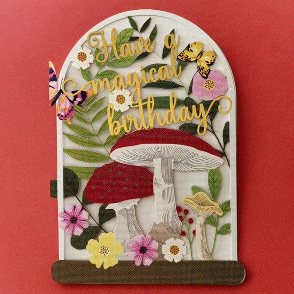 Have A Magical Birthday Mushrooms And Butterflies Card