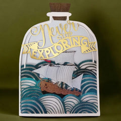 Never Stop Exploring Paper Cut Card