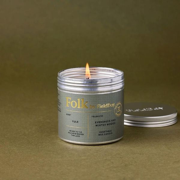 Folk Tin Candle Yule
