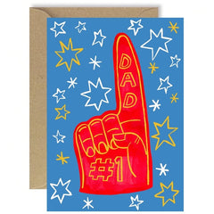 Foam Finger Father's Day Card