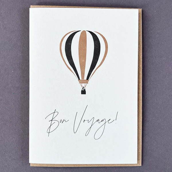 Bon Voyage Air Balloon Card