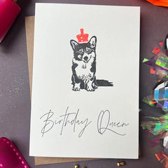 Birthday Queen Letterpress Card