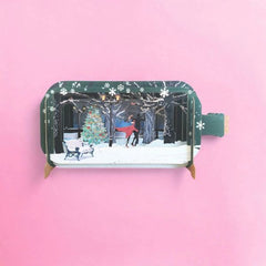Christmas Dance Message In A Bottle 3D Pop Up Christmas Card
