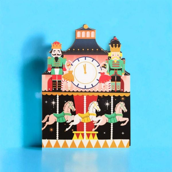 Nutcracker Paper Cut Christmas Card