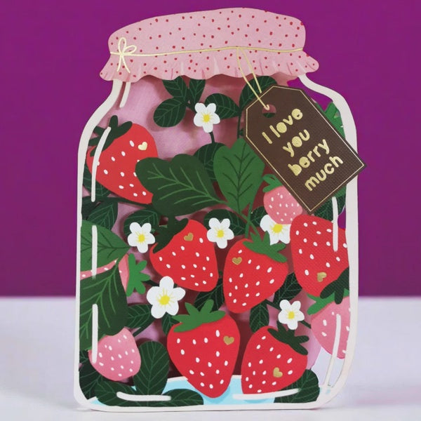 Love You Berry Much Valentine's Day Card