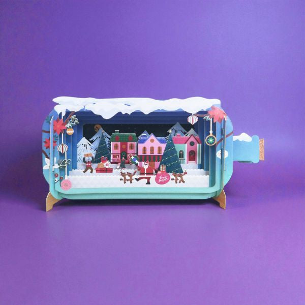 Santas House Message in a Bottle Card