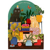 Happy Birthday Cat Party Paper Cut Card