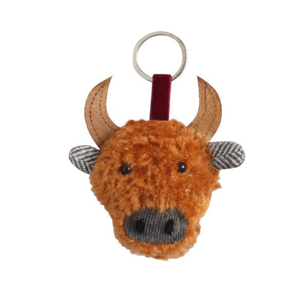 Highland Cow Face Keyring