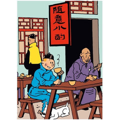 Blue Lotus Breakfast Scene Plastic Sleeve