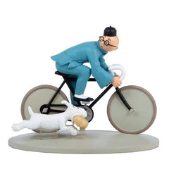 Blue Lotus Tintin On Bicycle Resin Figure