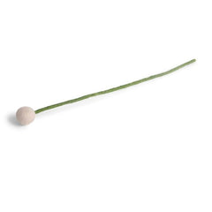 White Flower Bud Small Felt Decoration