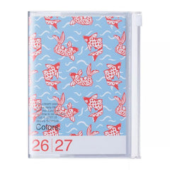 2026/2027 Fish Patterns A6 Weekly Vertical Diary