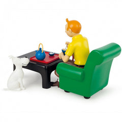 Tintin and Snowy Tea Scene