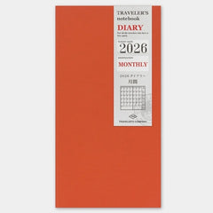 Traveler's Diary Refill 2026 Monthly