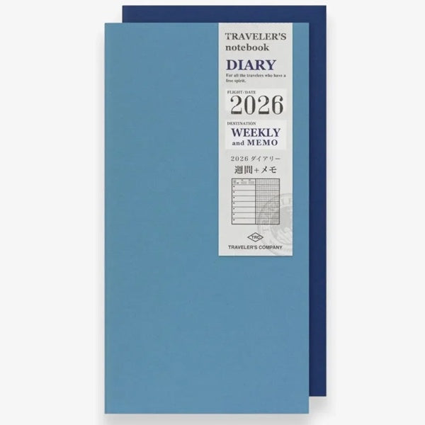 Traveler's Diary Refill 2026 Weekly and Memo